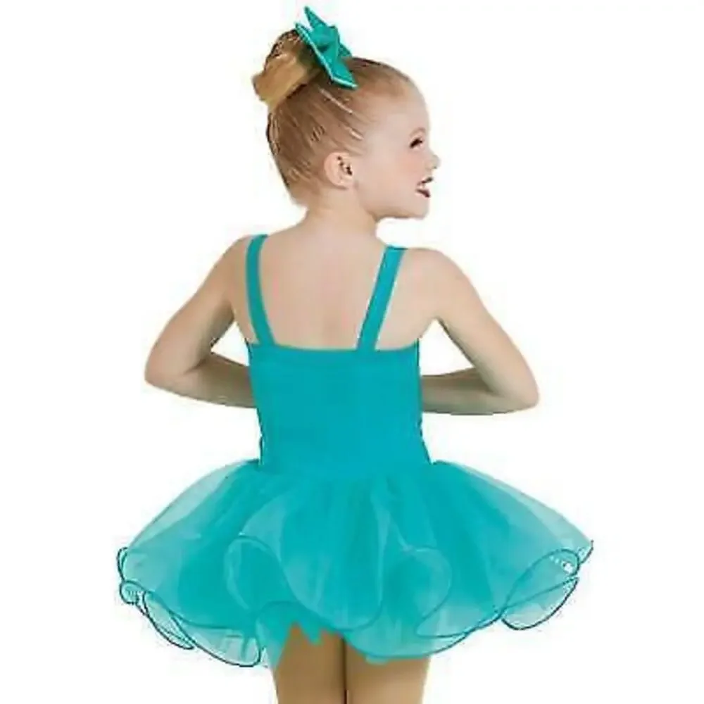 Pre-Owned Dance Costume Weissman 12410 XS Child Red Dress Jazz Sequin